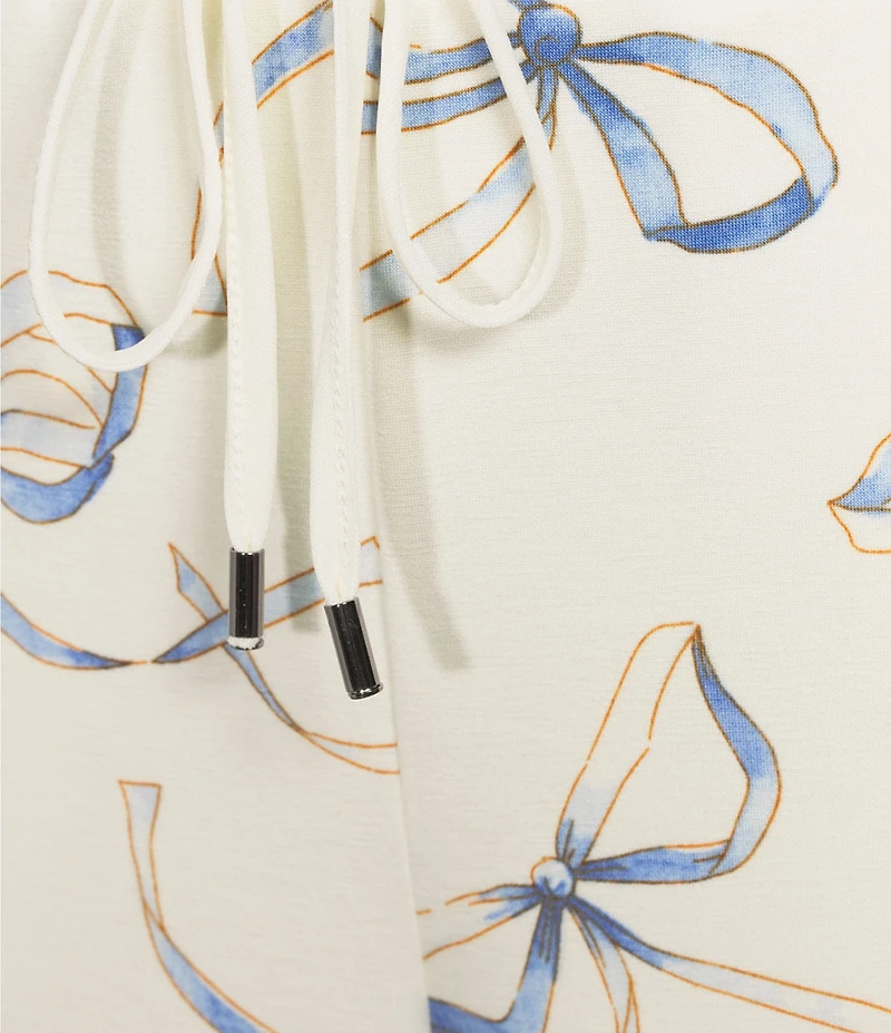 Honey & Sparkle Bow Printed Wide Leg Lounge Pants