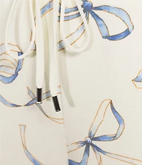 Honey & Sparkle Bow Printed Wide Leg Lounge Pants