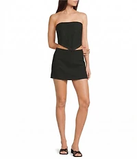 Honey & Sparkle Embroidered Eyelet Tie Back Pointed Hem Top