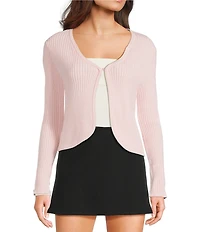 Honey & Sparkle Reversible Faux Fur Collared Long Sleeve Cardigan