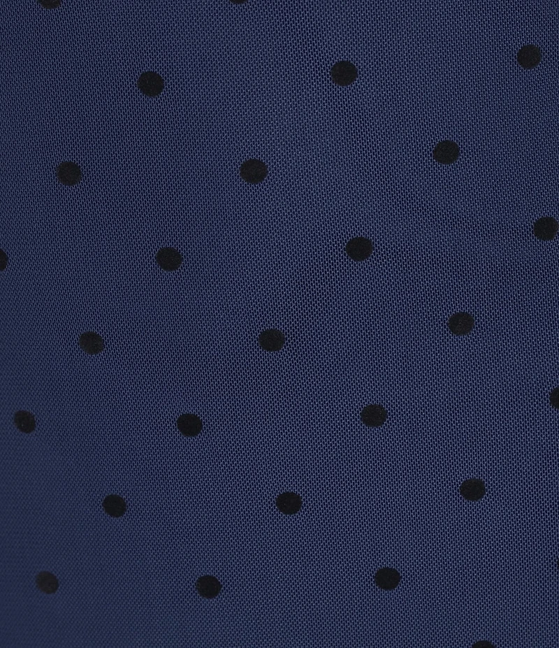 Honey & Sparkle Flocked Mesh Polka Dot Boat Neck Long Bell Sleeve Dress