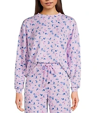 Honey & Sparkle Floral Printed Long Sleeve Coordinating Sweatshirt