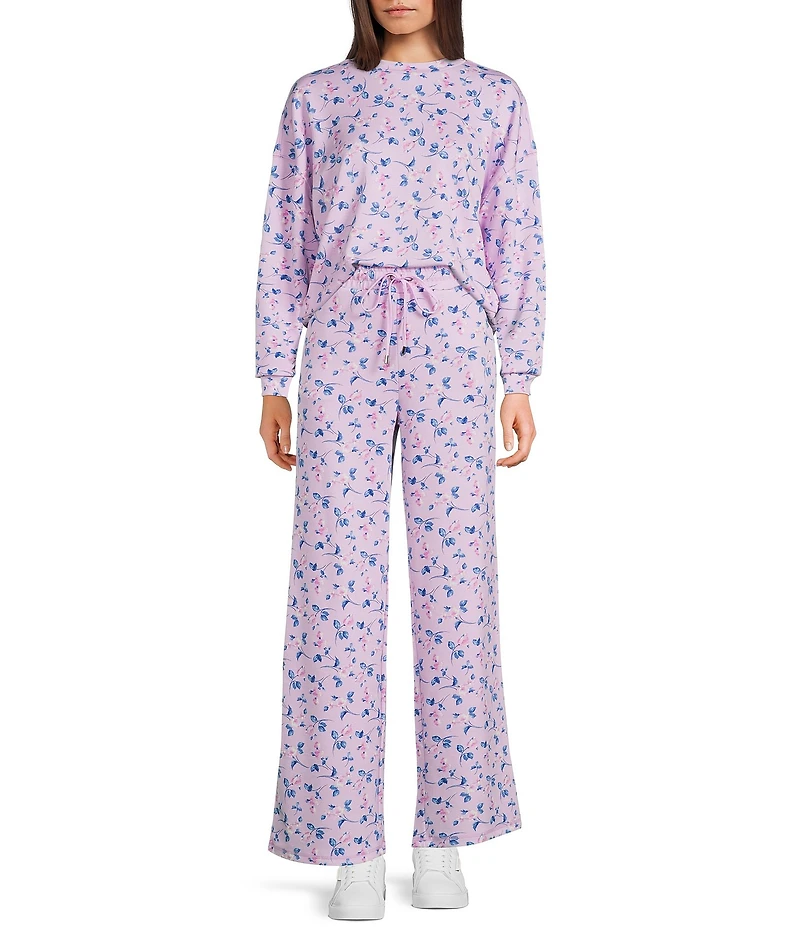 Honey & Sparkle Floral Printed Long Sleeve Coordinating Sweatshirt