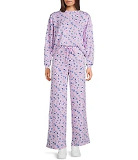 Honey & Sparkle Floral Printed Long Sleeve Coordinating Sweatshirt