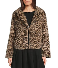 Honey & Sparkle Leopard Faux Fur Jacket