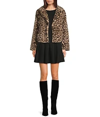 Honey & Sparkle Leopard Faux Fur Jacket