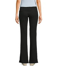 Honey & Sparkle Ribbed Mid Rise Fold Over Flare Leggings