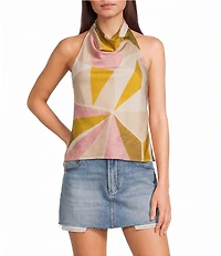 Honey & Sparkle Satin Halter Neck Top
