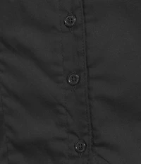 Honey & Sparkle Short Puff Sleeve Point Collar Button Front Top