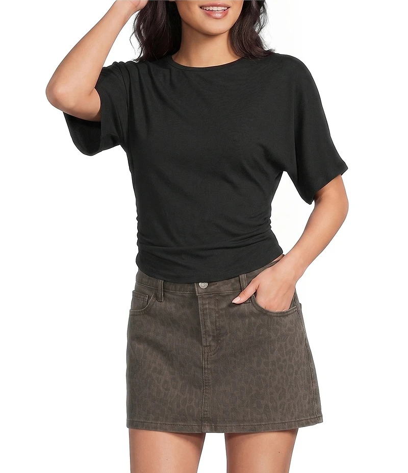 Honey & Sparkle Short Sleeve Side Cinch Tee