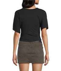 Honey & Sparkle Short Sleeve Side Cinch Tee