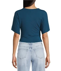 Honey & Sparkle Short Sleeve Side Cinch Tee