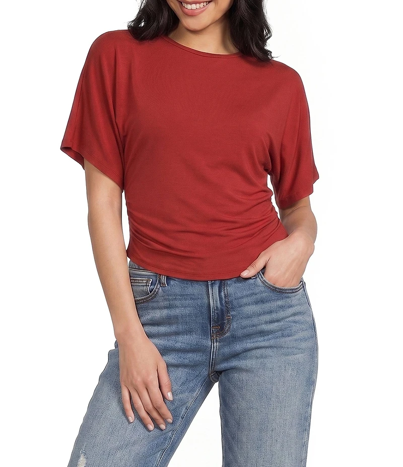 Honey & Sparkle Short Sleeve Side Cinch Tee