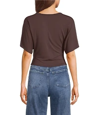Honey & Sparkle Short Sleeve Side Cinch Tee