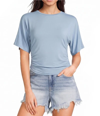 Honey & Sparkle Short Sleeve Side Cinch Tee