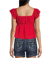 Honey & Sparkle Smocked Bodice Baby Doll Top