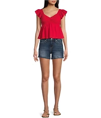 Honey & Sparkle Smocked Bodice Baby Doll Top
