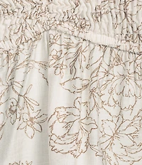 Honey & Sparkle Smocked V-Neck Long Puff Sleeve Top