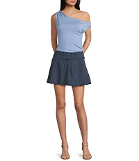 Honey & Sparkle Stripe Pleated Skirt