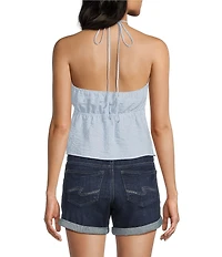 Honey & Sparkle Striped Halter Top