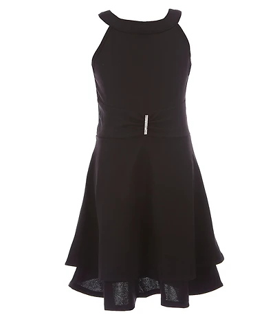 Big Girls Jeweled Waist Sleeveless Dress