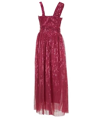 Honey and Rosie Big Girls One Shoulder Sequin Long Dress