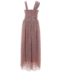 Honey and Rosie Big Girls One Shoulder Sequin Long Dress