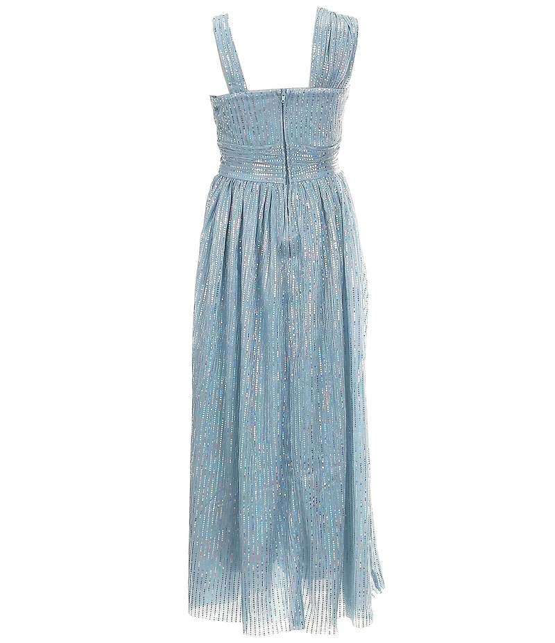 Honey and Rosie Big Girls One Shoulder Sequin Long Dress