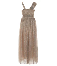 Honey and Rosie Big Girls One Shoulder Sequin Long Dress