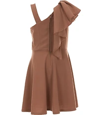Honey and Rosie Big Girls One-Shoulder Ruffle Fit & Flare Dress