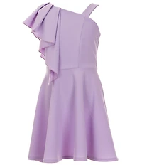 Honey and Rosie Big Girls One-Shoulder Ruffle Fit & Flare Dress