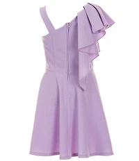 Honey and Rosie Big Girls One-Shoulder Ruffle Fit & Flare Dress
