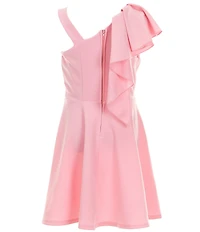 Honey and Rosie Big Girls One-Shoulder Ruffle Fit & Flare Dress