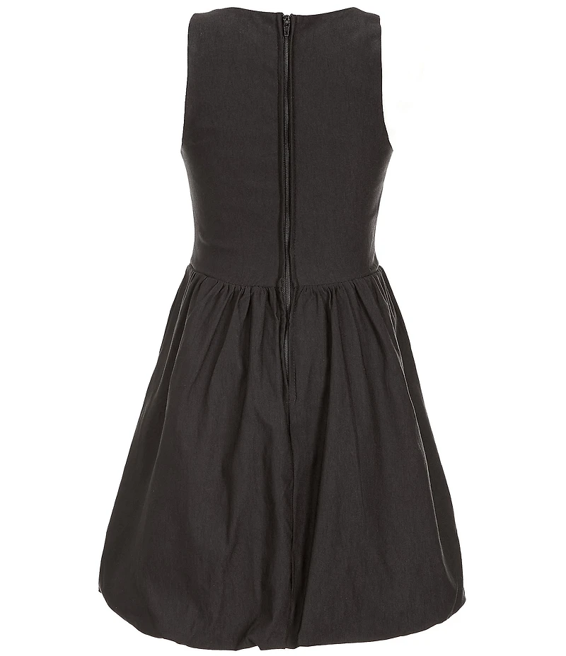 Honey and Rosie Big Girls Bubble Skirt Corset Bow Dress