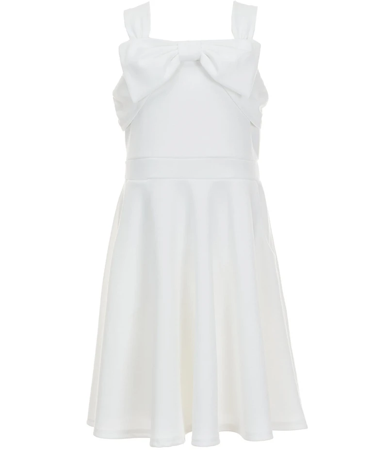 Honey and Rosie Big Girls Sleeveless Bow-Front Fit-And-Flare Dress