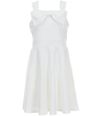 Honey and Rosie Big Girls Sleeveless Bow-Front Fit-And-Flare Dress