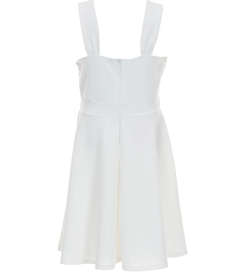 Honey and Rosie Big Girls Sleeveless Bow-Front Fit-And-Flare Dress