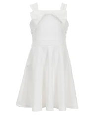 Honey and Rosie Big Girls Sleeveless Bow-Front Fit-And-Flare Dress