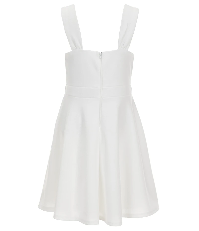 Honey and Rosie Big Girls Sleeveless Bow-Front Fit-And-Flare Dress