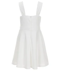 Honey and Rosie Big Girls Sleeveless Bow-Front Fit-And-Flare Dress