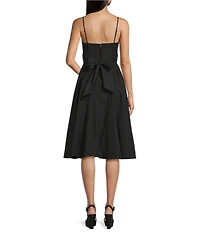 Honey and Rosie Bustier Tie Back Fit-And-Flare Midi Dress