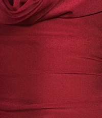 Honey and Rosie Cowl Halter Neck Hardware Shirred Maxi Dress