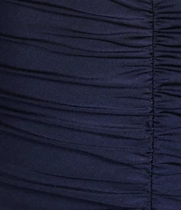 Honey and Rosie Doubled Spaghetti Strap One-Shoulder Asymmetrical Dress