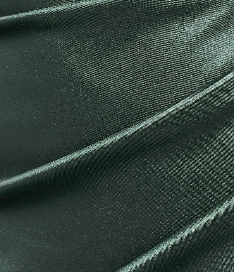 Honey and Rosie Drape Neck Side Pleat Envelope Hem Midi Dress