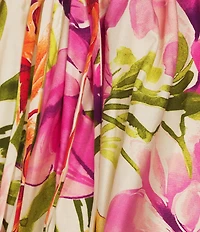 Honey and Rosie Floral Print Poplin Corset Bodice Bubble Hem Dress