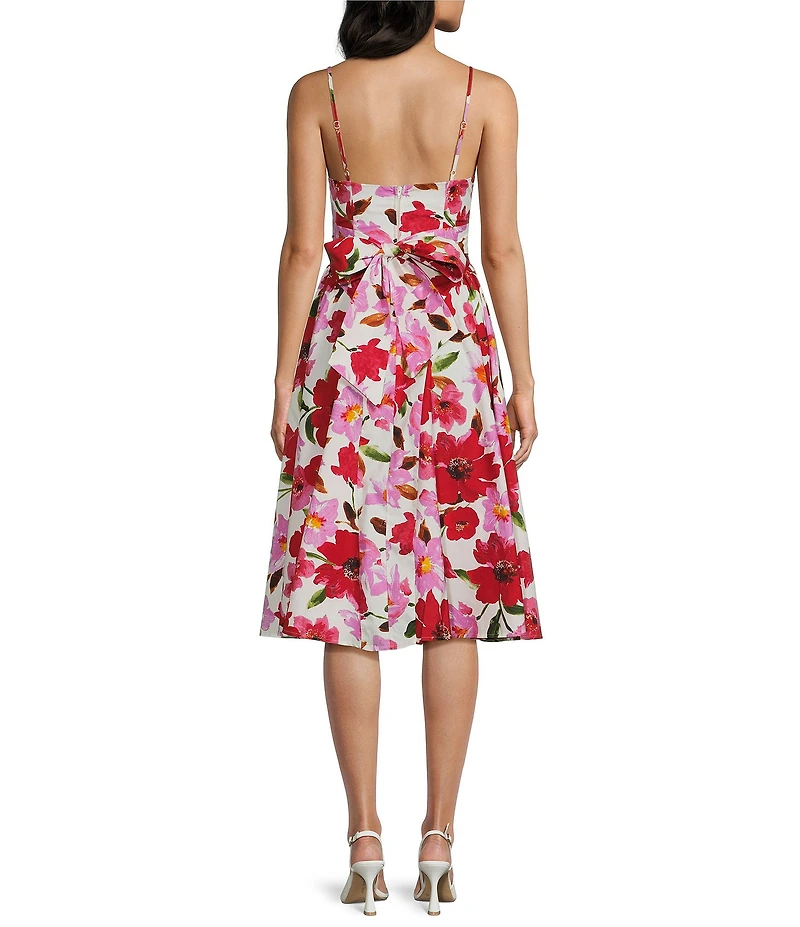 Honey and Rosie Floral Printed Fit And Flare Midi Dress