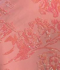 Honey and Rosie Floral Sequin Spaghetti Strap V-Neck Dress