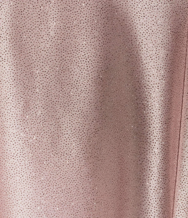 Honey and Rosie Glitter Knit Bow Front Fit And Flare Mini Dress