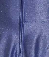 Honey and Rosie Glitter Knit Sweetheart Neck Tiered Mini Dress
