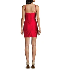 Honey and Rosie Glitter Knit V-Neck Corset-Inspired Envelope Hem Dress